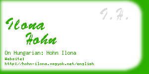 ilona hohn business card